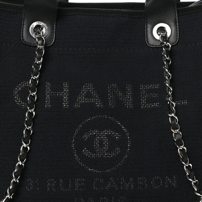 Chanel Mixed Fibers Small Deauville Tote Black 9 of 12