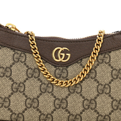Gucci GG Supreme Monogram Textured Dollar Calfskin Mini Ophidia Chain Bag Beige Ebony 8 of 12