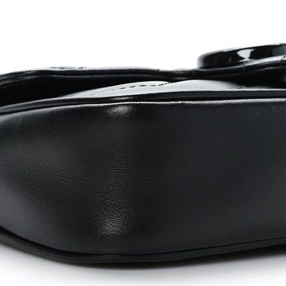 Gucci Calfskin Matelasse Monochrome GG Marmont Chain Belt Bag Black 8 of 9
