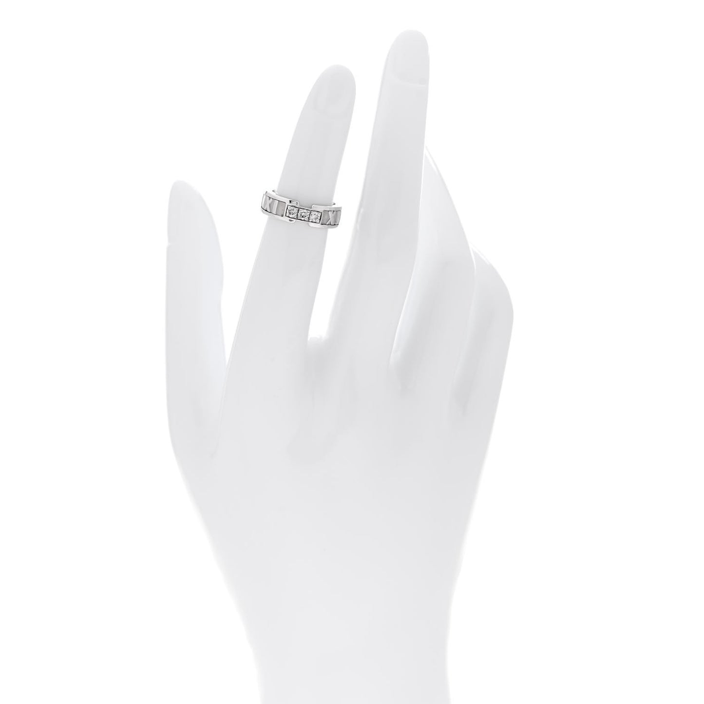 18k White Gold Diamond Atlas Ring 46 3.75