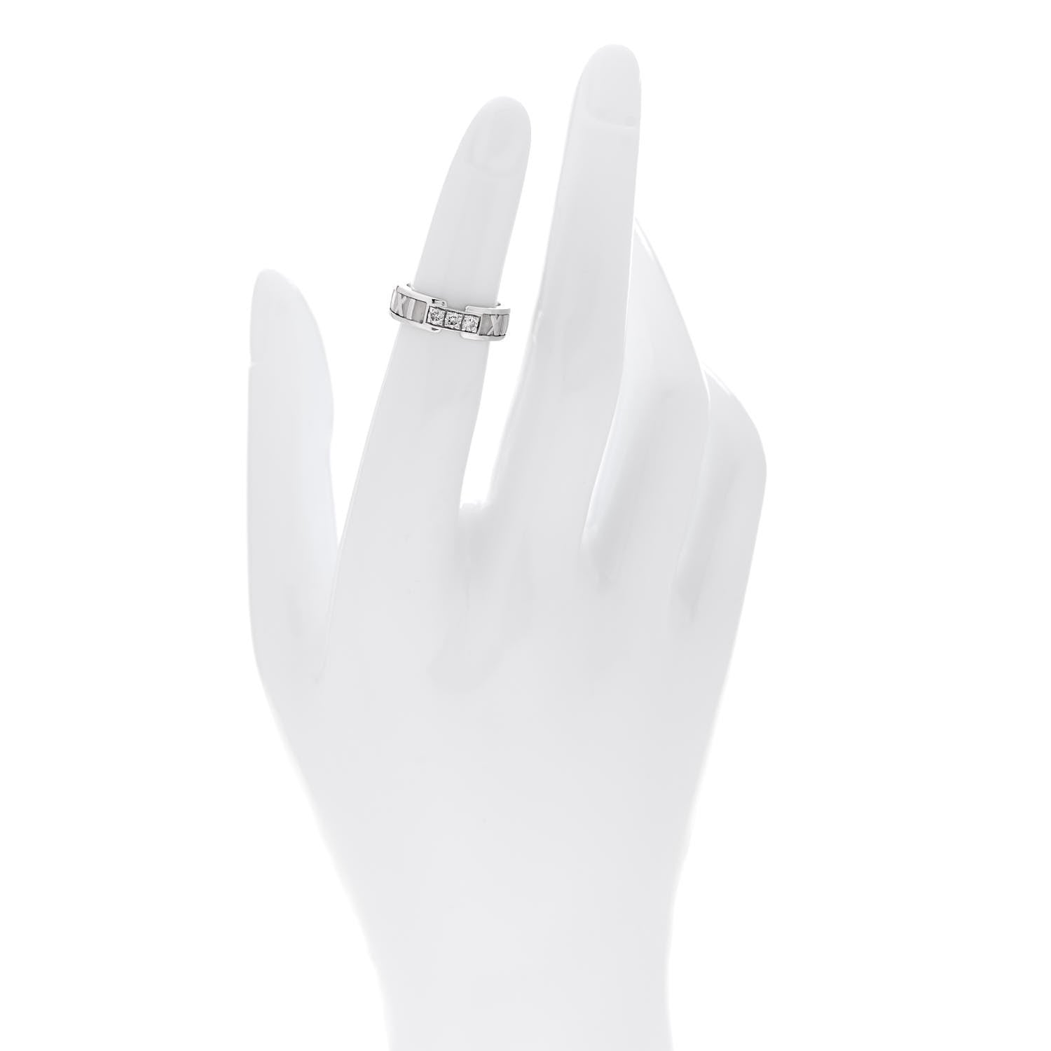 Tiffany 18k White Gold Diamond Atlas Ring 46 3.75 2 of 4