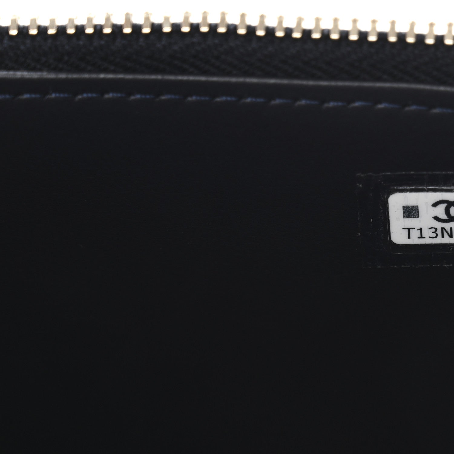 Chanel Denim Quilted Small Vanity Case With Chain Dark Blue Orange 7 of 11
