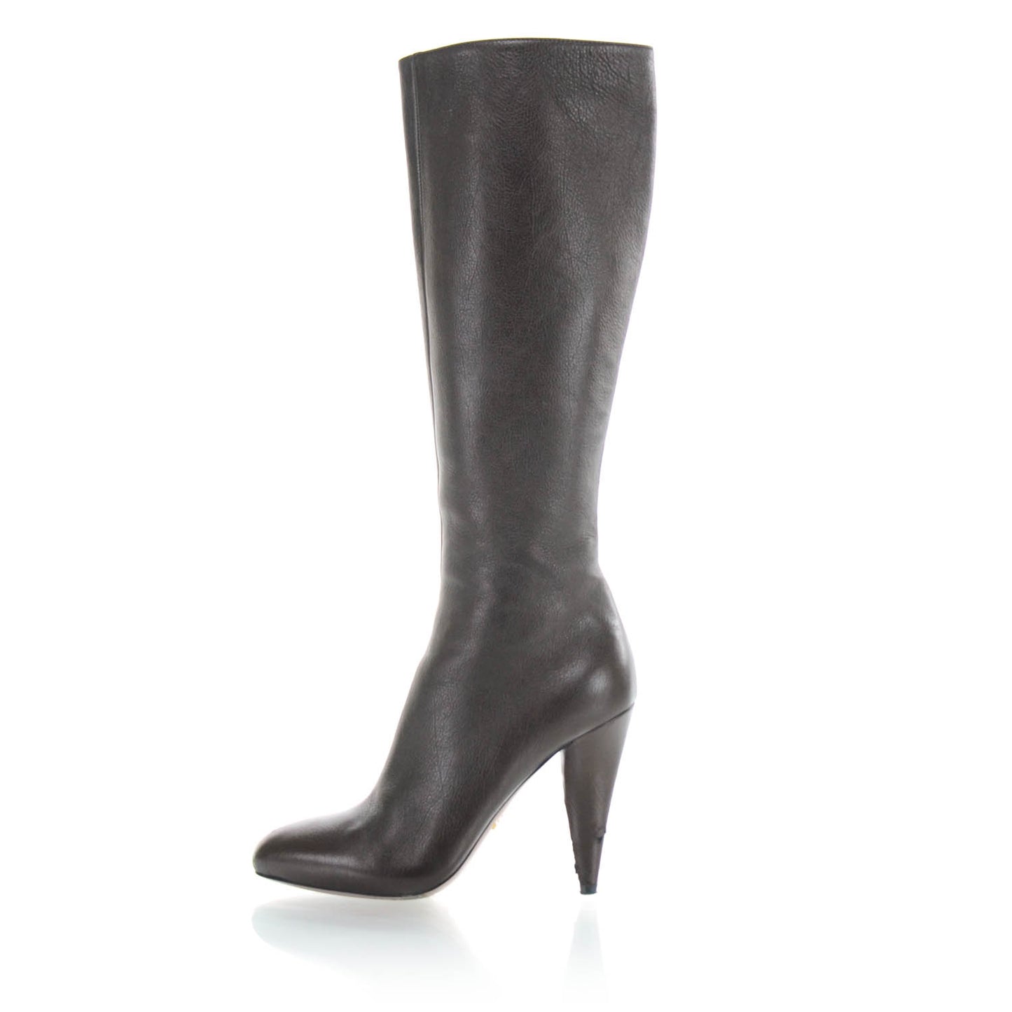 Calfskin Tall Boots 36 Cacao