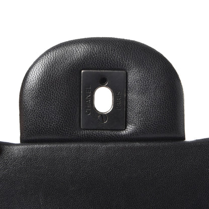 Chanel Lambskin Quilted Jumbo Double Flap So Black 14 of 16