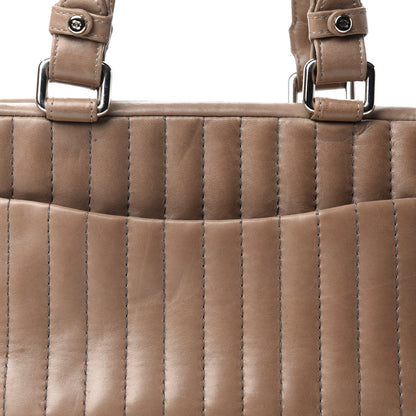 Chanel Lambskin Vertical Quilted Mademoiselle Satchel Dark Beige 12 of 12