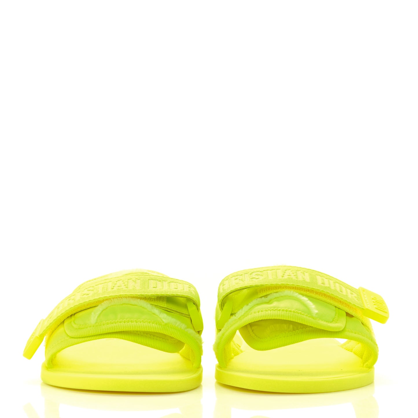 Technical Stretch Fabric Camouflage Dio(r)evolution Slide Sandals 38 Yellow Fluo