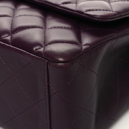 Chanel Lambskin Quilted Maxi Double Flap Plum 10 of 13