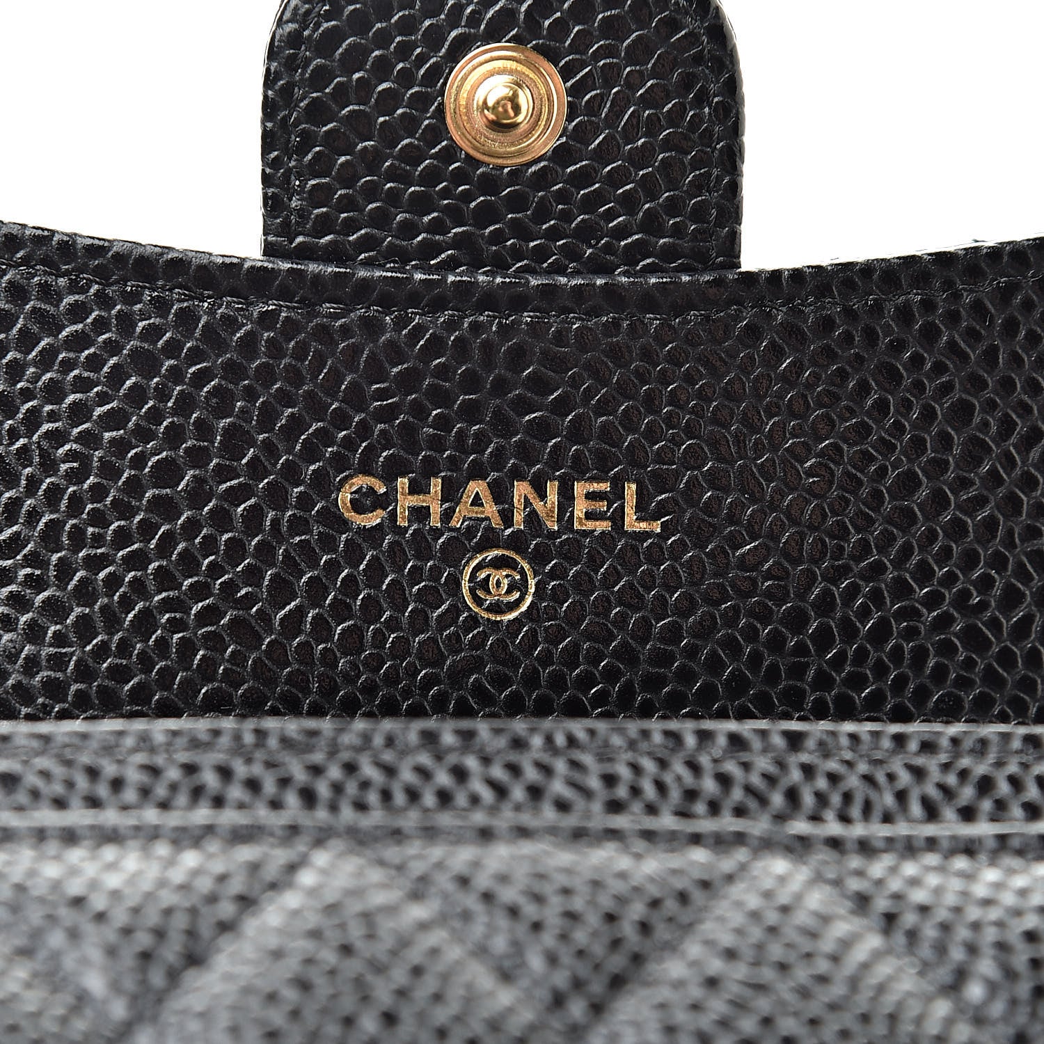 Chanel Caviar Quilted Flap Card Holder Wallet Black 6 of 8