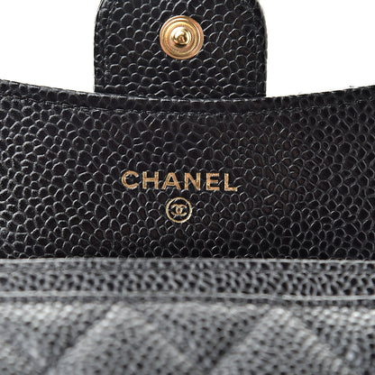 Chanel Caviar Quilted Flap Card Holder Wallet Black 6 of 8