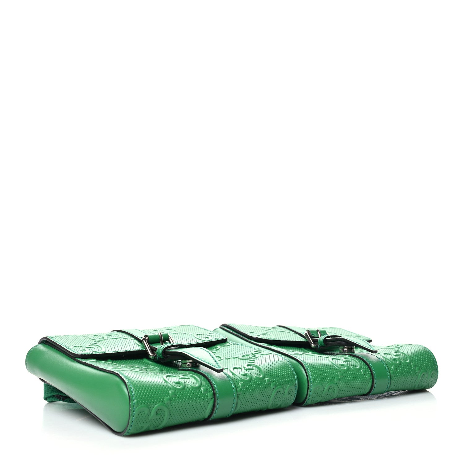 Gucci Calfskin GG Tennis Embossed 2 Detachable Pouch Belt Bag New Shamarock 4 of 14
