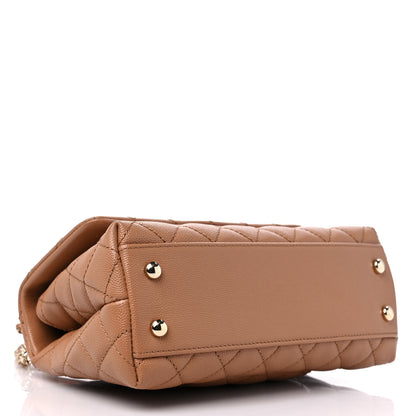 Chanel Caviar Quilted Mini Coco Handle Flap Beige 4 of 9