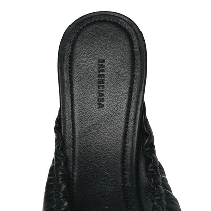 Balenciaga Smooth Nappa Pointed Toe Scrunch Knife 40mm Mules 38.5 Black 7 of 9