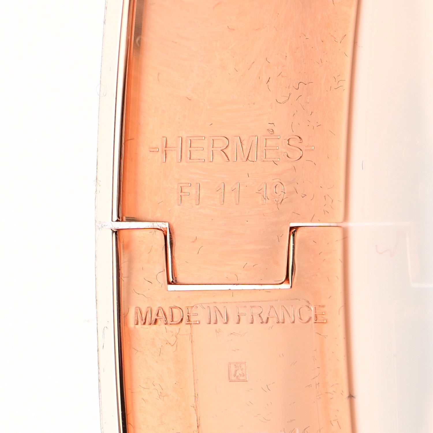 Hermes Enamel Narrow Clic Clac H Bracelet PM White 4 of 6