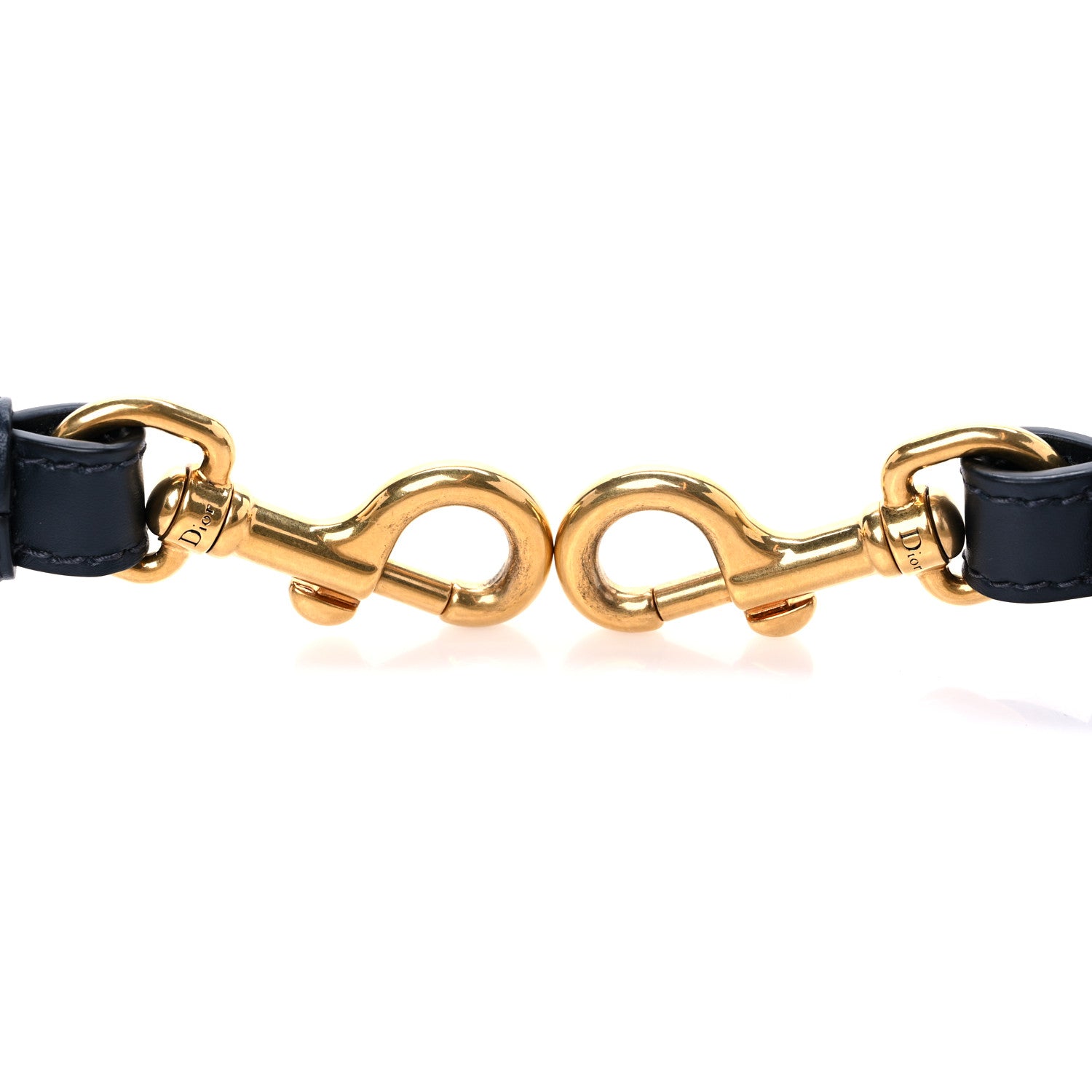 Christian Dior Oblique Studded Shoulder Strap Blue 3 of 6