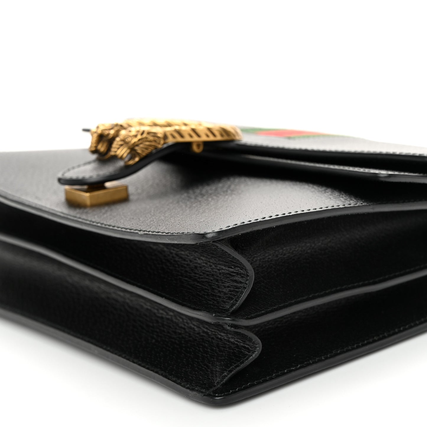 Calfskin Web Medium Dionysus Shoulder Bag Black