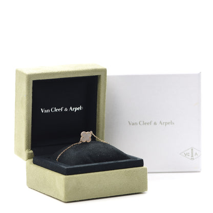 Van Cleef & Arpels 18K Yellow Gold Mother of Pearl Sweet Alhambra Bracelet 8 of 8