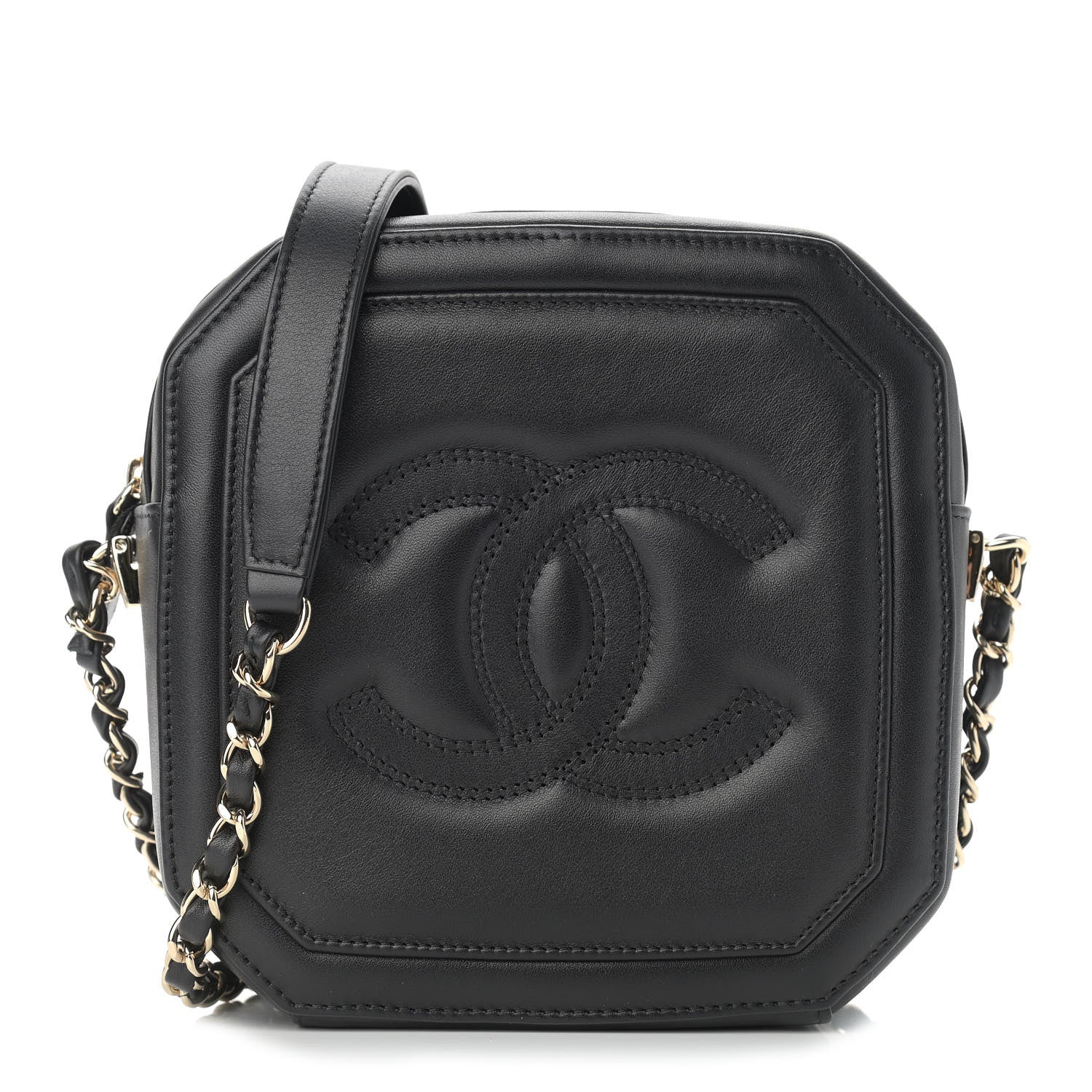 Chanel Calfskin CC Clock Camera Case Black 1 of 10
