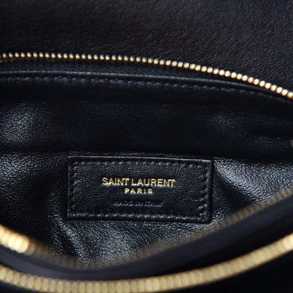 Saint Laurent Patent Diamond Quilted Monogram Angie Chain Bag Black 8 of 10