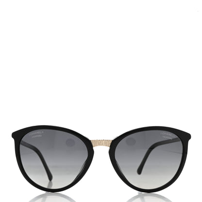 Chanel Acetate Polarized Butterfly Winter Sunglasses 5382-A Black 2 of 8