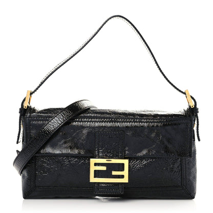 Fendi Vitello Naplak Medium Convertible Baguette Black 1 of 13