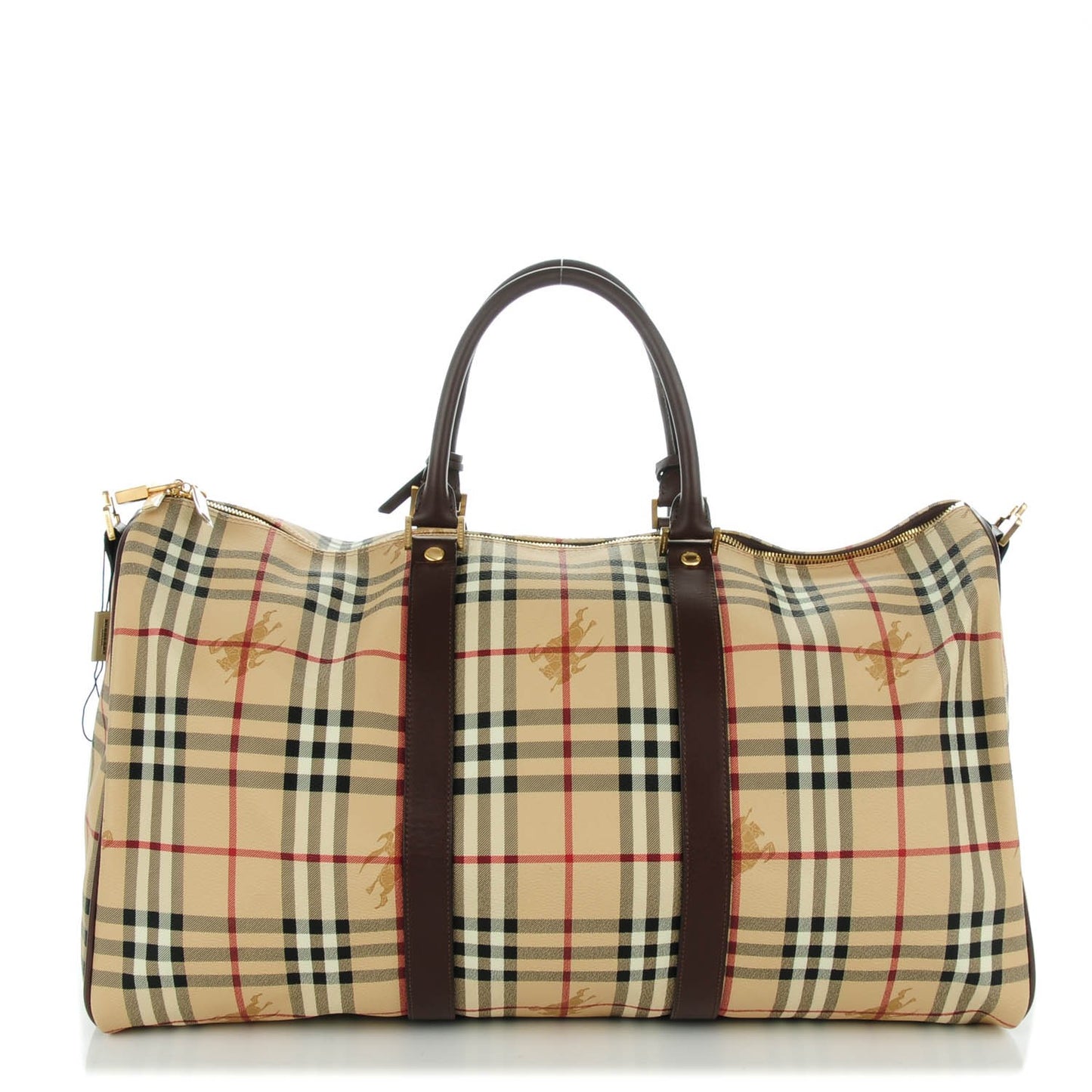 Haymarket Check Duffle Bag Dark Brown