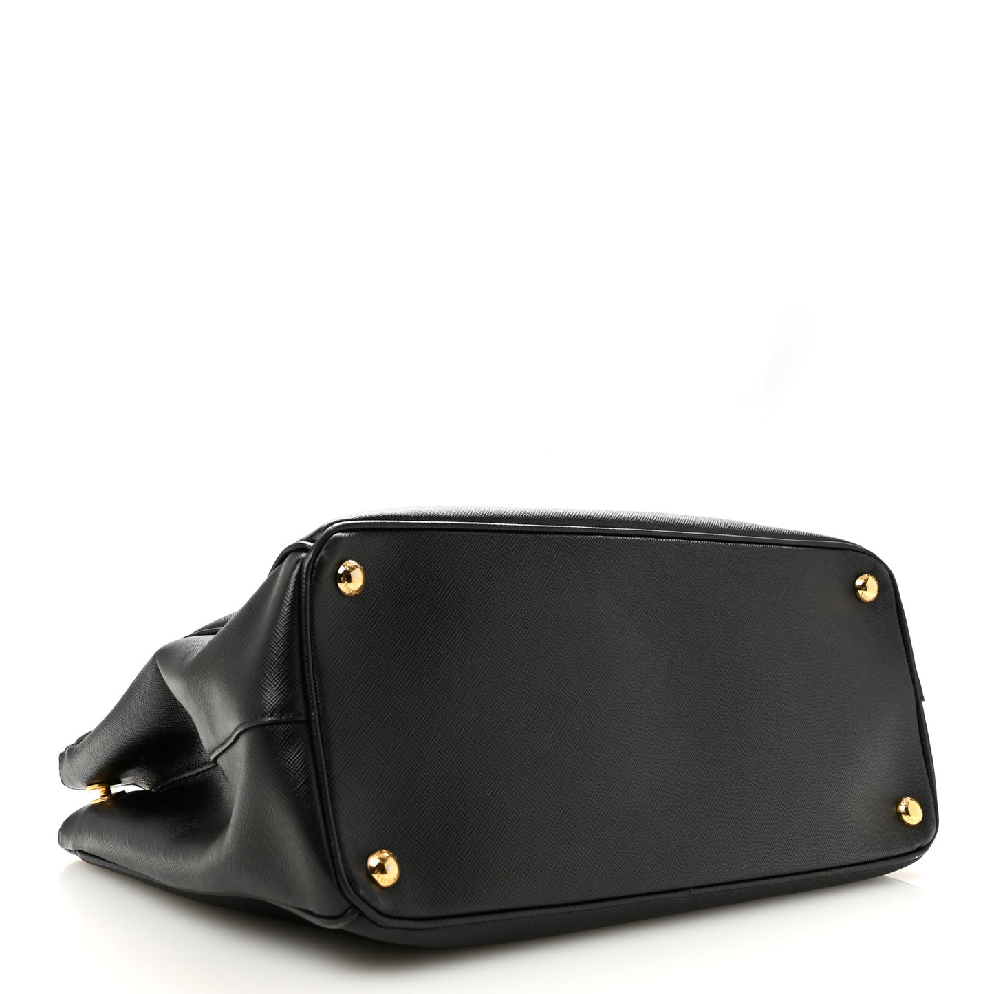 Saffiano Medium Galleria Double Zip Tote Black