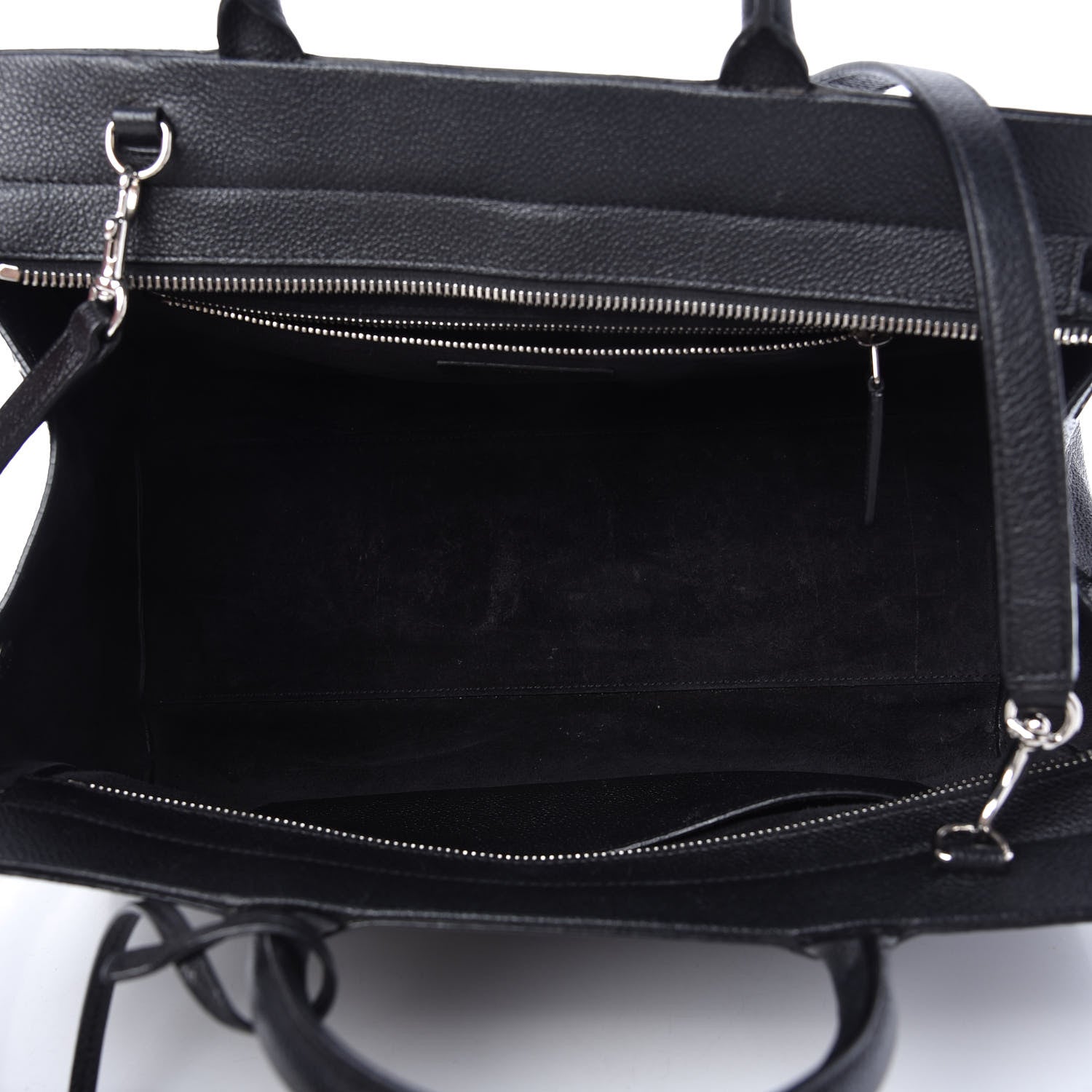 Saint Laurent Grained Calfskin Small Cabas Rive Gauche Black 5 of 13
