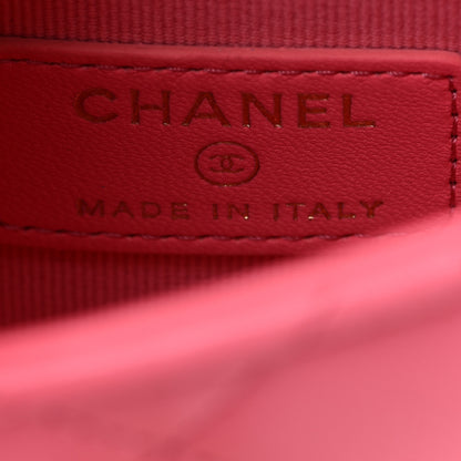 Chanel Lambskin Quilted Mini Trendy CC Clutch With Chain Coral Pink 6 of 7