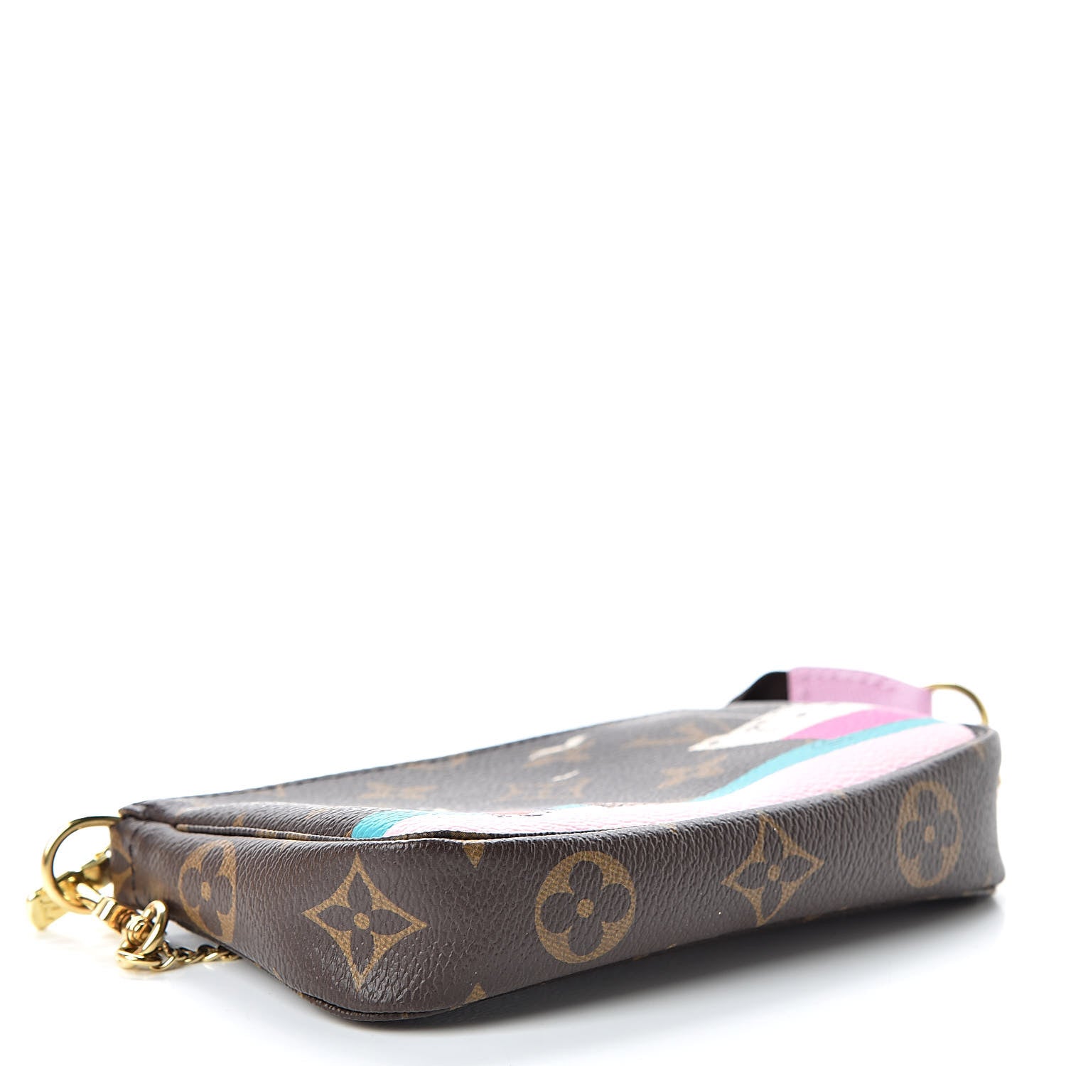 Louis Vuitton Monogram 2016 Christmas Animation Mini Pochette Accessories Rose Ballerine 4 of 8