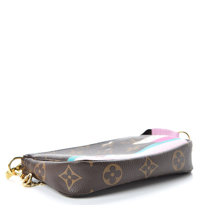 Louis Vuitton Monogram 2016 Christmas Animation Mini Pochette Accessories Rose Ballerine 4 of 8