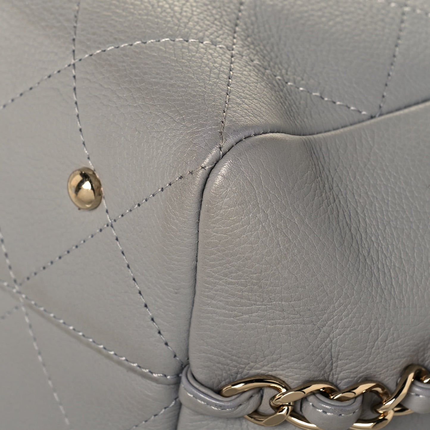 Bullskin Stitched Medium Shopping Bag Grey