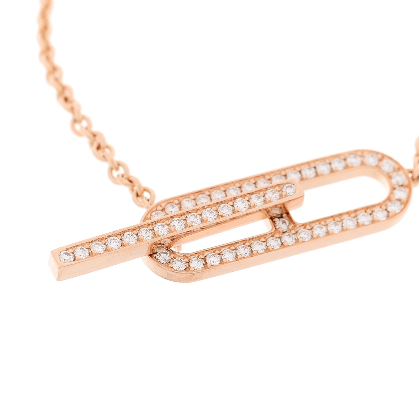 18K Rose Gold Diamond PM Ever Chaine D'Ancre Bracelet ST