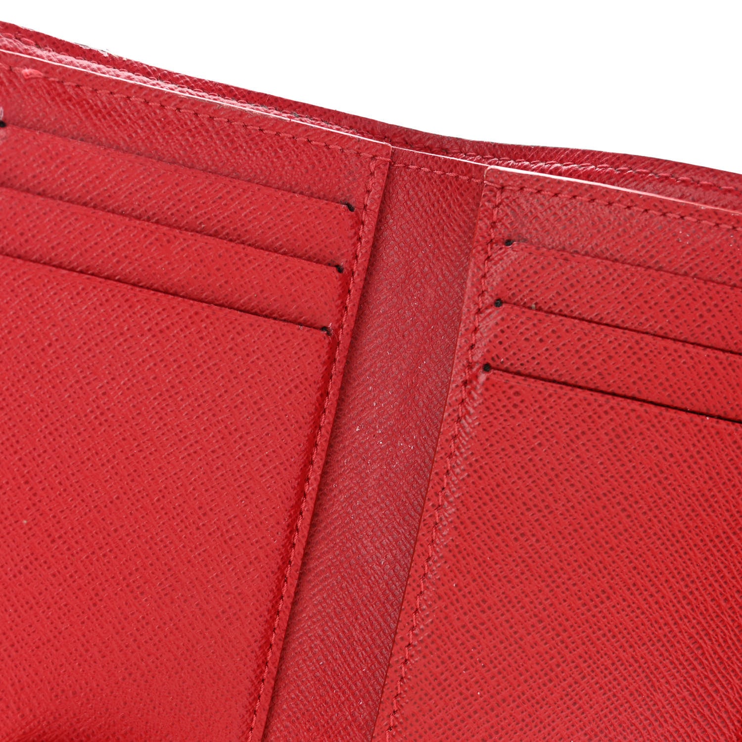 Louis Vuitton Damier Ebene Victorine Wallet Red 10 of 11