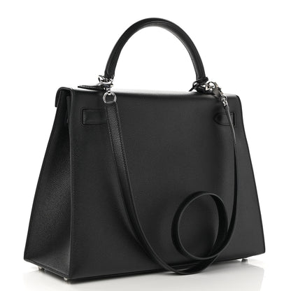 Hermes Epsom Kelly Sellier 32 Black 3 of 11