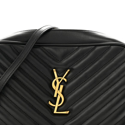 Saint Laurent Calfskin Matelasse Monogram Lou Camera Bag Black 8 of 13