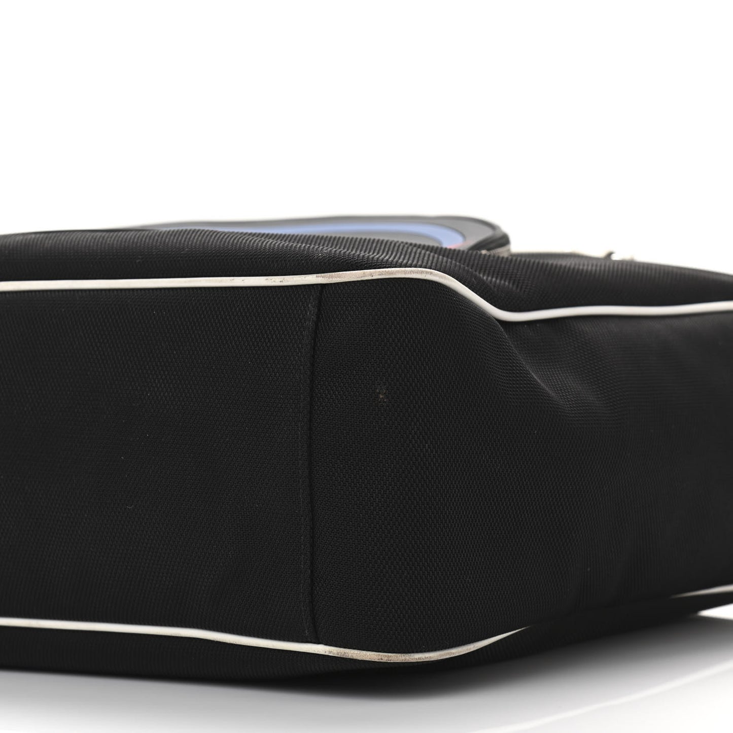 Canvas Rubber Airlines Large Zip Shopping Tote Black White Red