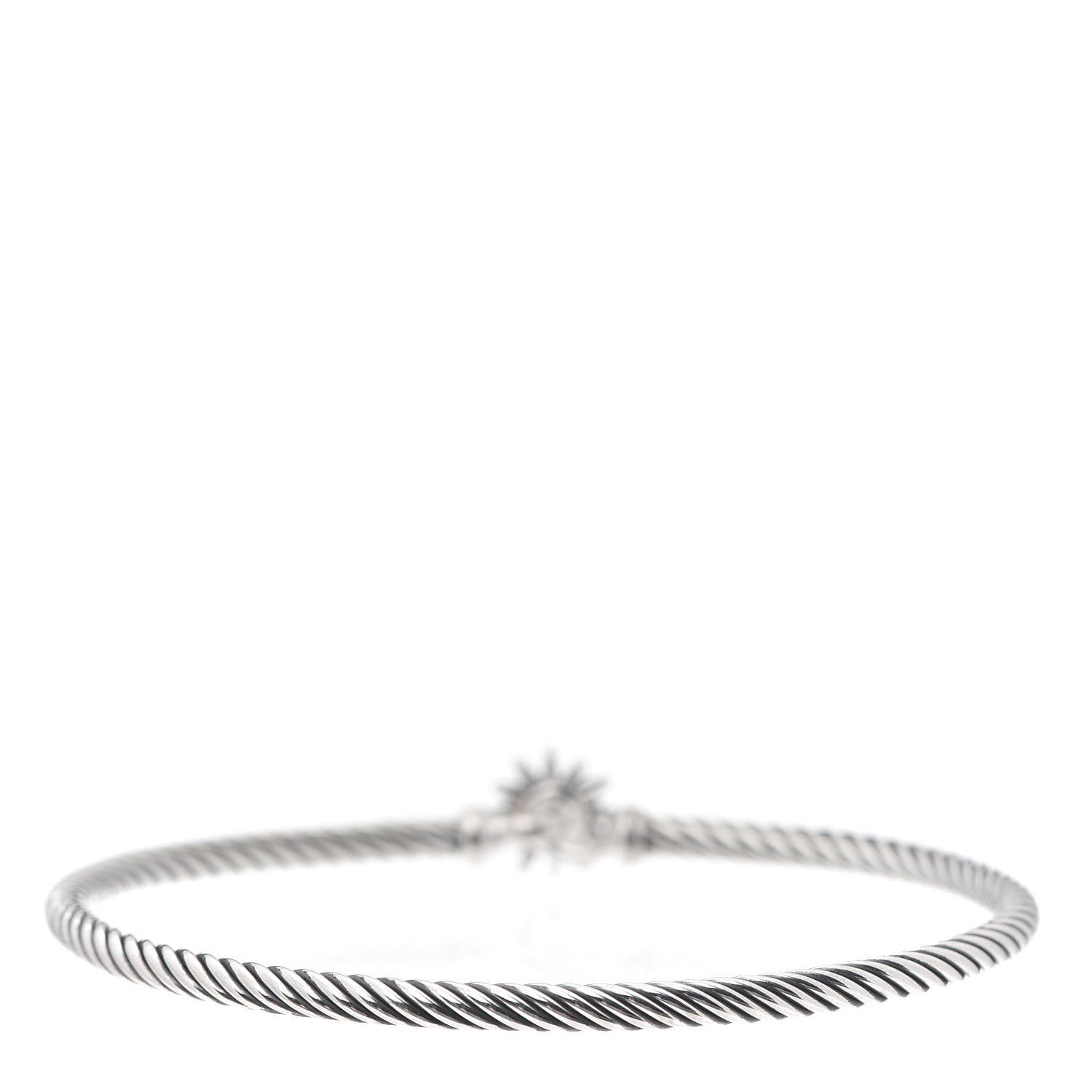 David Yurman Sterling Silver Diamond Starburst Bracelet 3 of 4