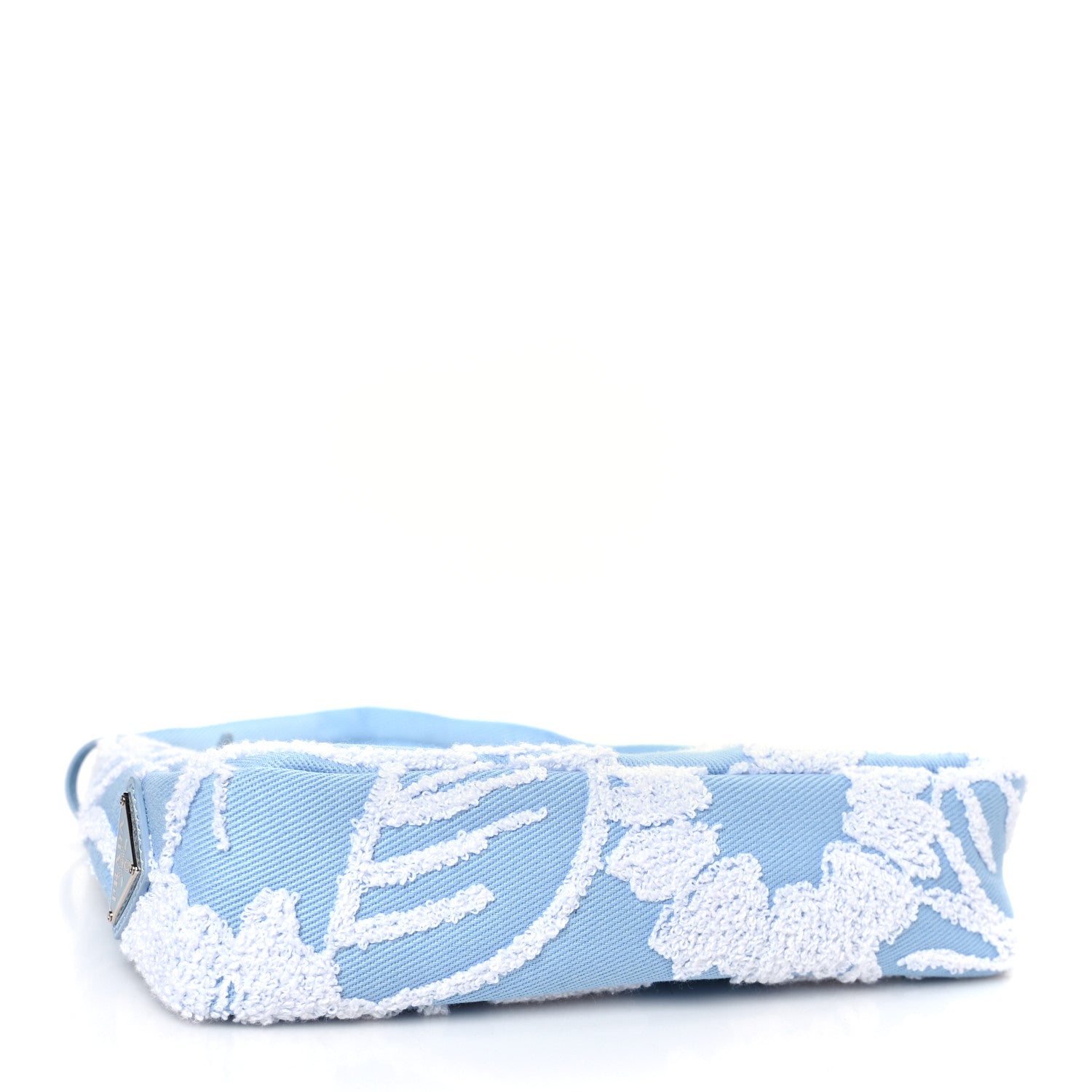Prada Nylon Embroidered Drill Mini Re-Edition 2000 Bag Sky Blue White 4 of 8