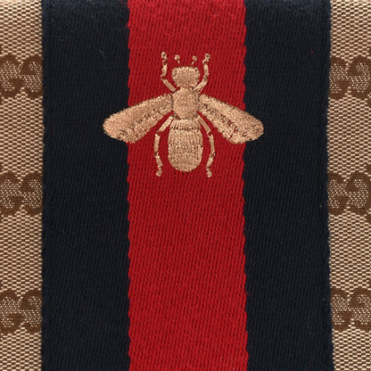 Gucci Monogram GG Supreme Web Small Webby Bee Shoulder Red 8 of 11