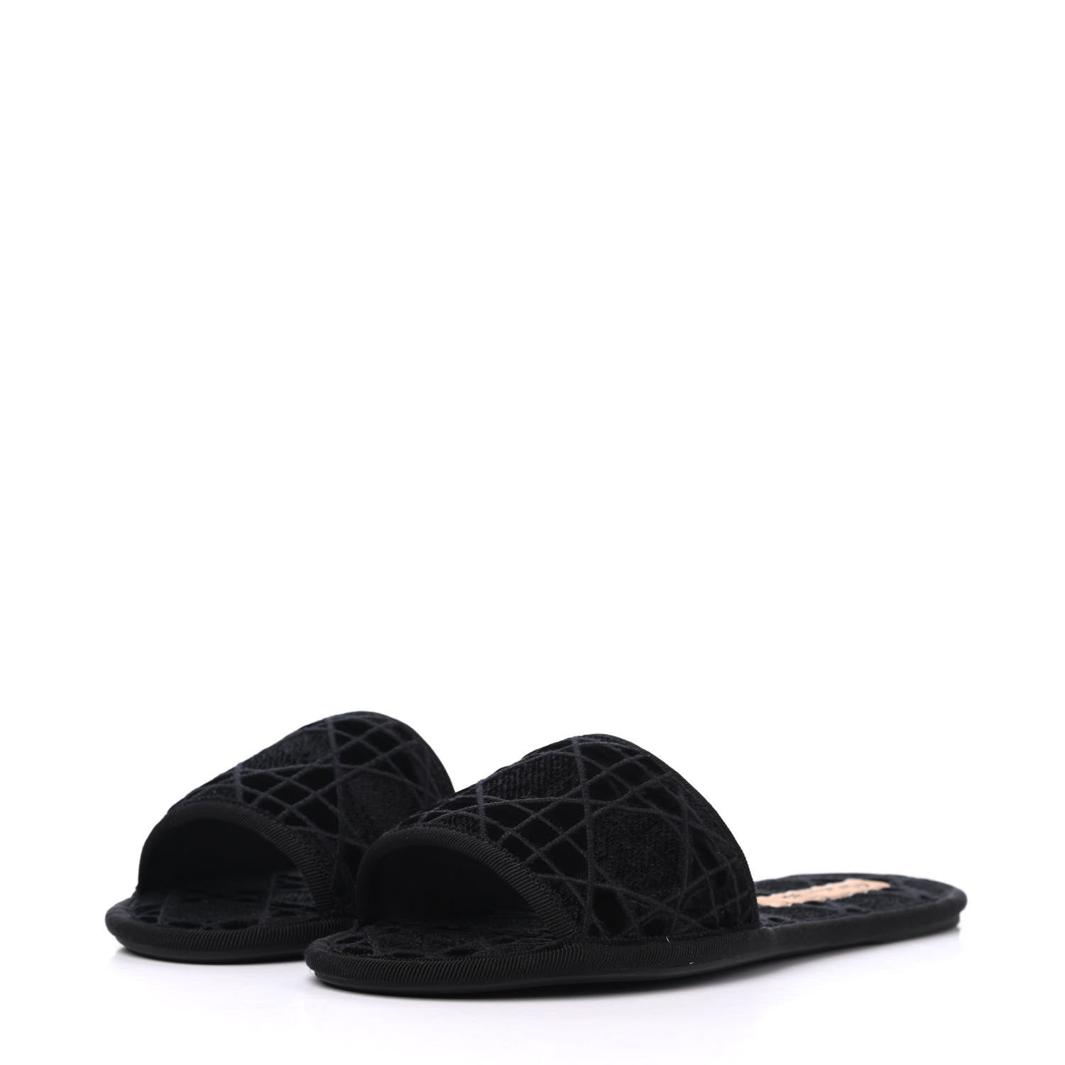 Christian Dior Velvet Cannage Chez Moi Sandal 36 Black 3 of 9