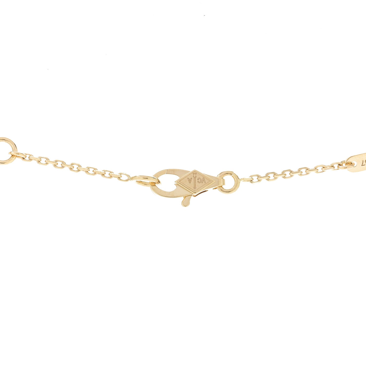 Van Cleef & Arpels 18K Yellow Gold Mother of Pearl Sweet Alhambra Butterfly Pendant Necklace 5 of 8