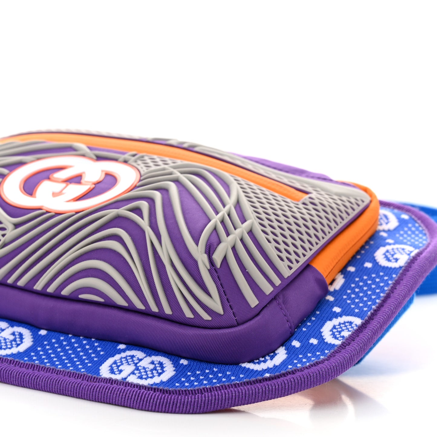 Jersey GG Monogram All Over Sporty Belt Bag Grey White Multicolor