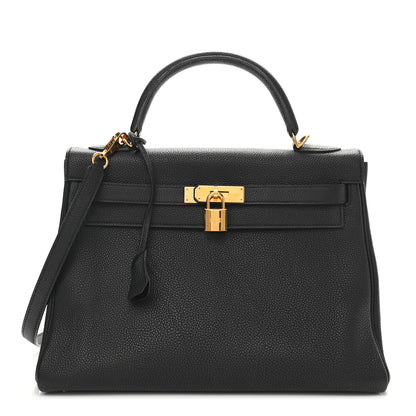 Hermes Togo Kelly Retourne 32 Black 1 of 14
