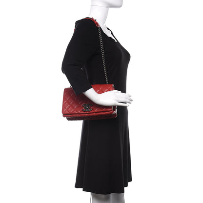 Chanel Goatskin Quilted Medium City Rock Flap Red 2 of 11