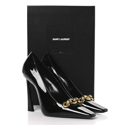 Saint Laurent Patent Silvana 110mm Pumps 38.5 Black 10 of 10