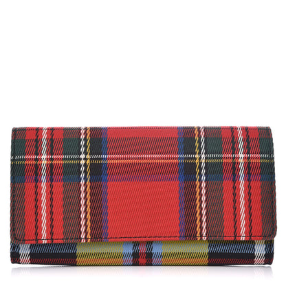 Burberry Canvas Tartan Mix Henley Wallet Red Multicolor 1 of 6