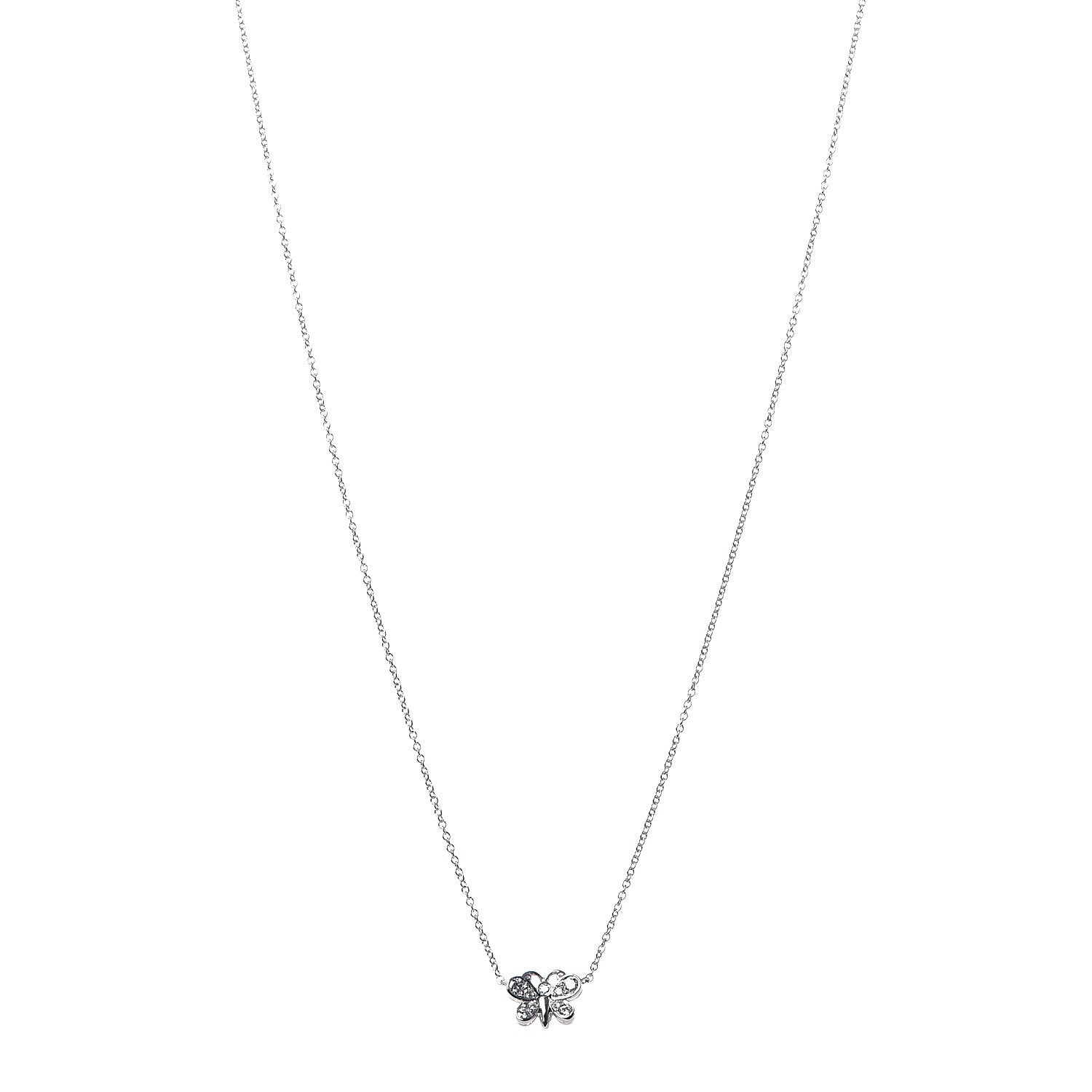 Tiffany Platinum Diamond Small Enchant Butterfly Pendant Necklace 1 of 7