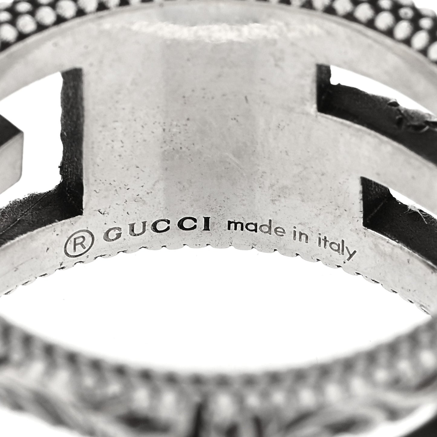 Sterling Silver Wide Square G Band Ring 56 7.5