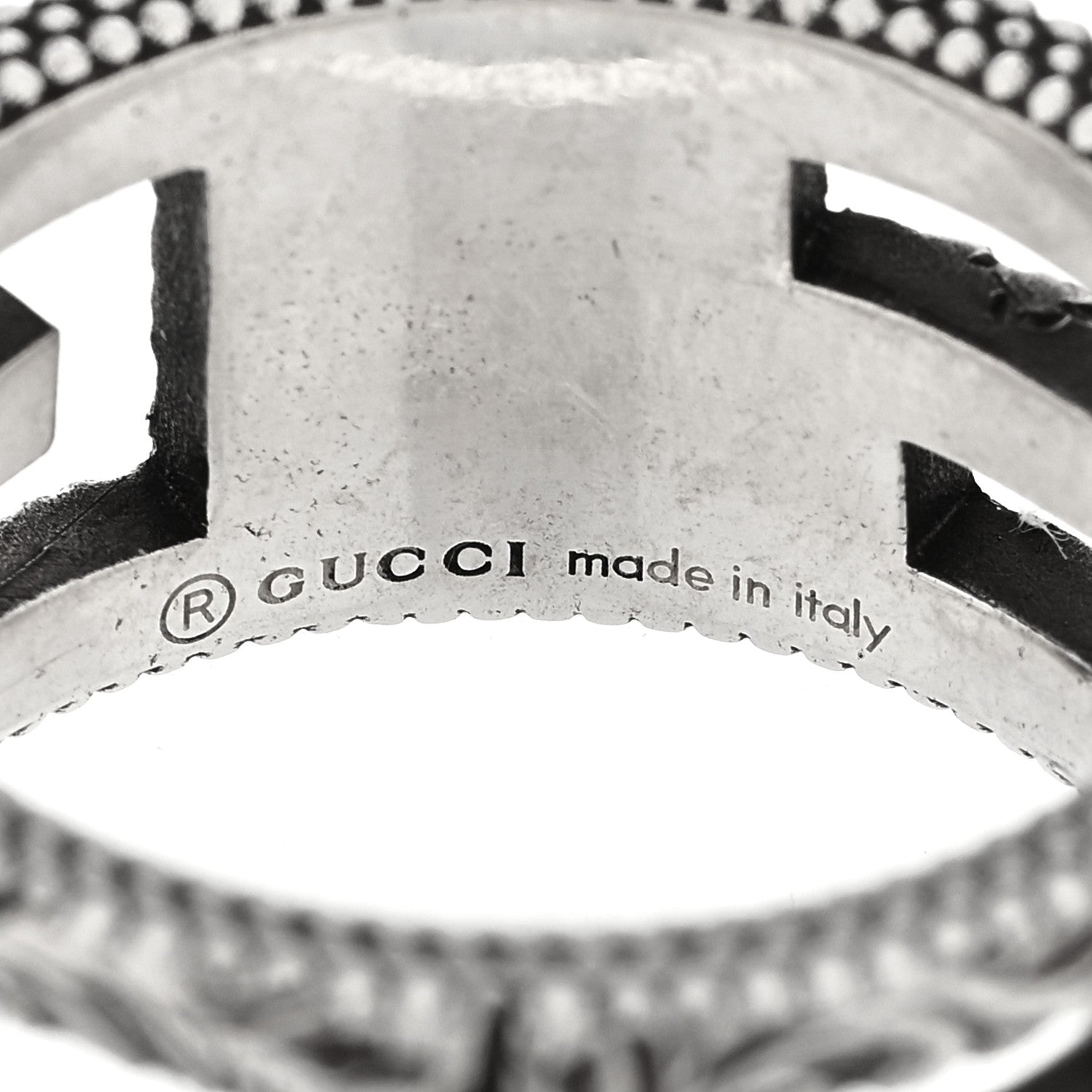 Gucci Sterling Silver Wide Square G Band Ring 56 7.5 4 of 4