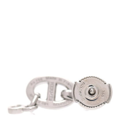 Hermes 18K White Gold Diamond PM Chaine D'Ancre Enchainee Earrings 5 of 6